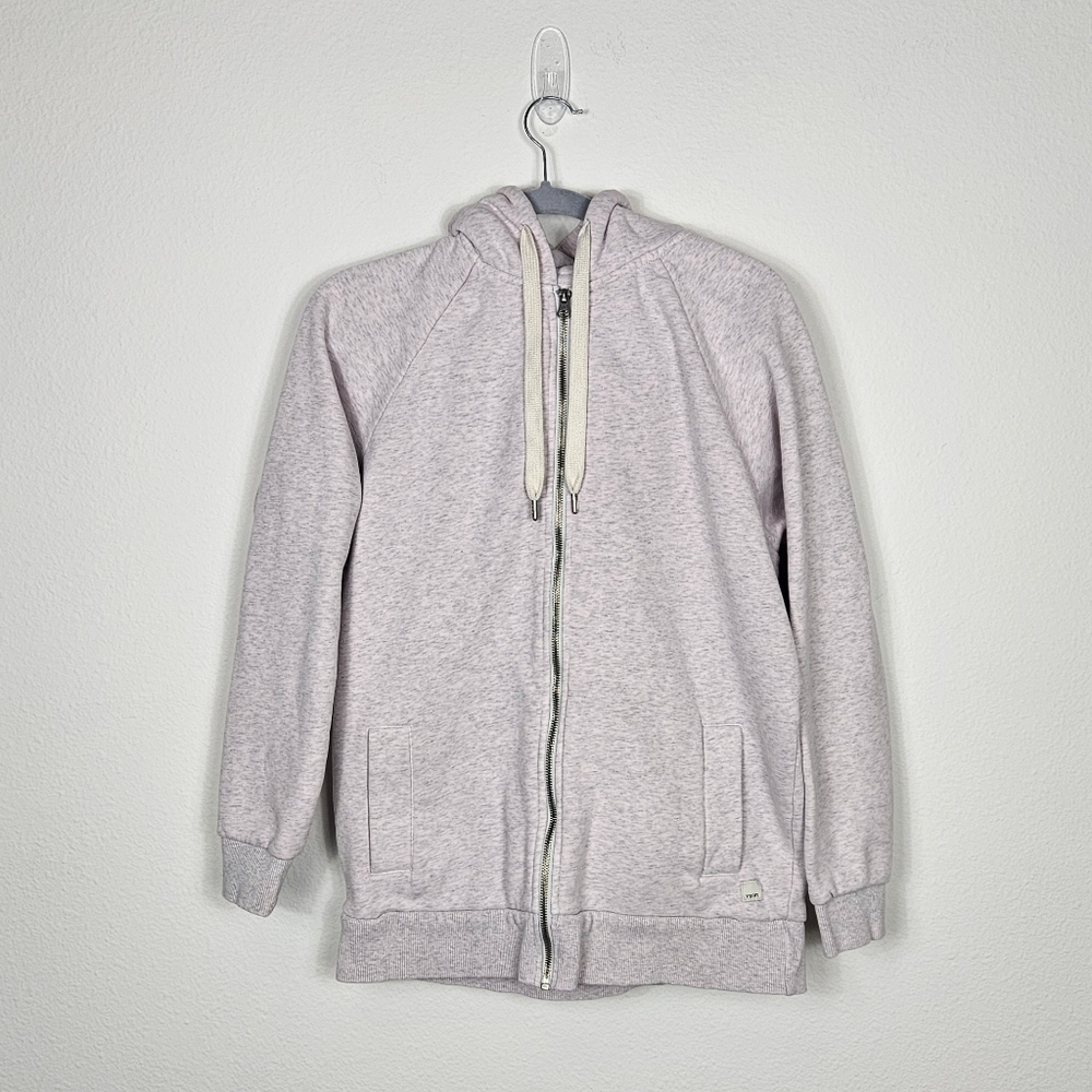 Vuori Light Pink/Gray Zip-Up Hoodie